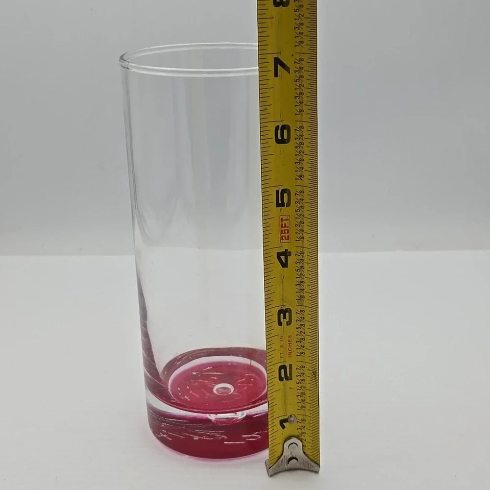 Hand Blown Ruby‎ Red Cranberry Cylinder Vase Heavy Base